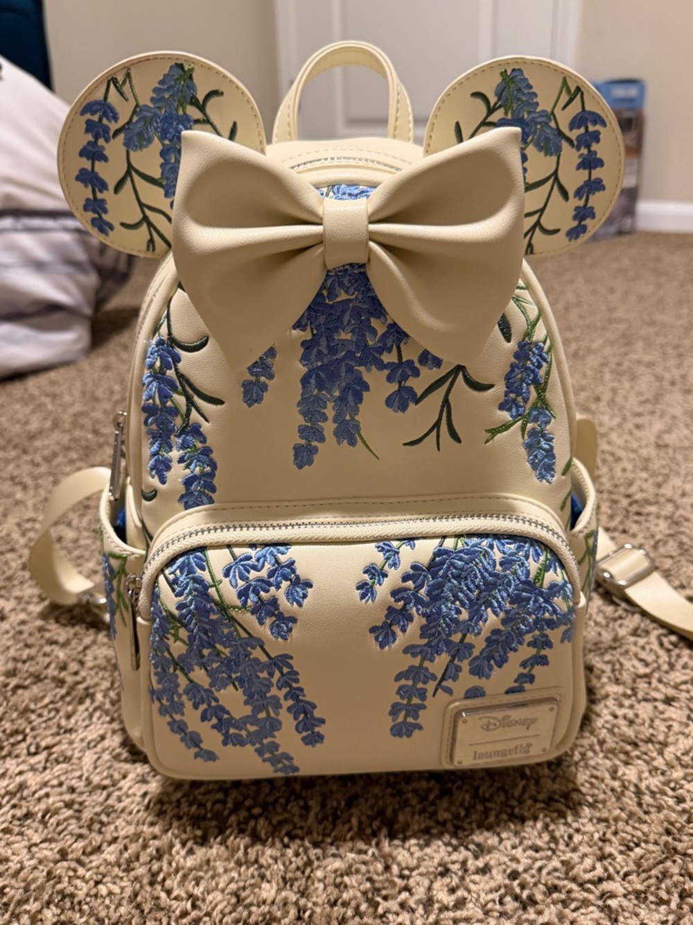 Disney x Loungefly Minnie Mouse blue floral backpack